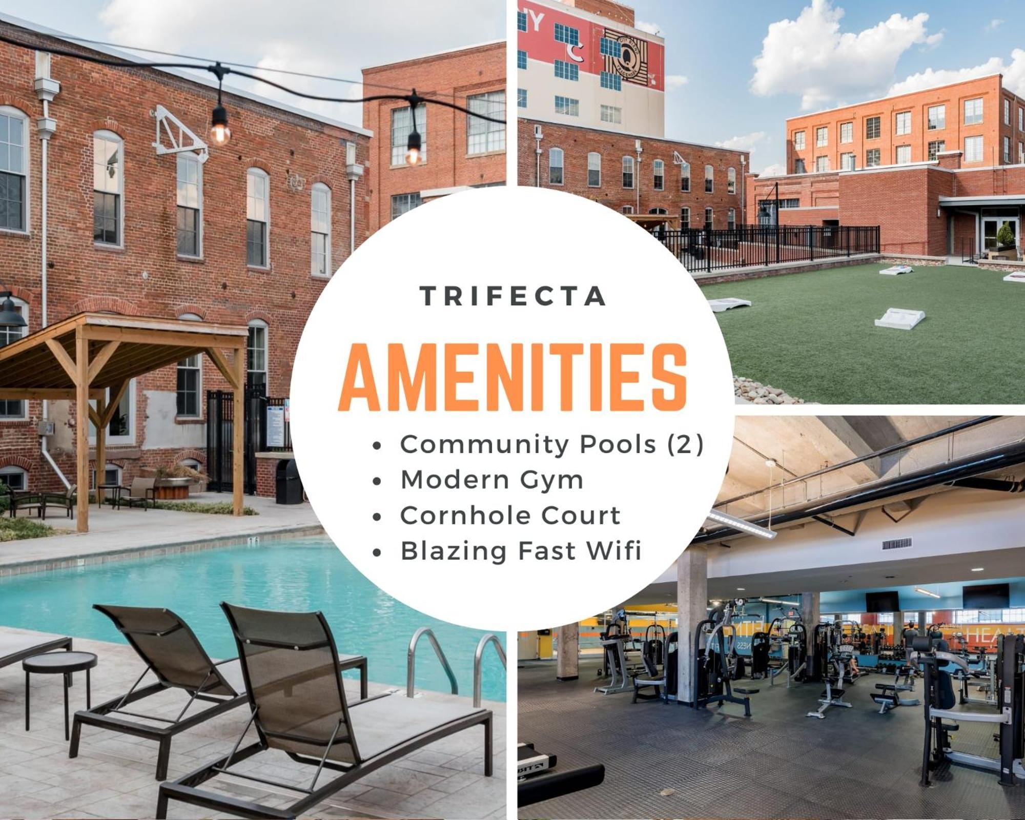 Апартаменты Trifecta Historic Brick 2Br Getaway Superhost Дарем Экстерьер фото